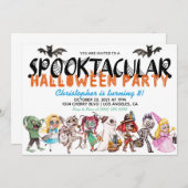 Invitation d'anniversaire Spooktacular Halloween (Devant / Derrière)