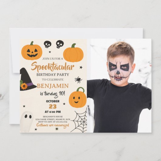 Invitation d'anniversaire Spooktacular Halloween (Devant)