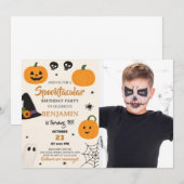 Invitation d'anniversaire Spooktacular Halloween (Devant / Derrière)