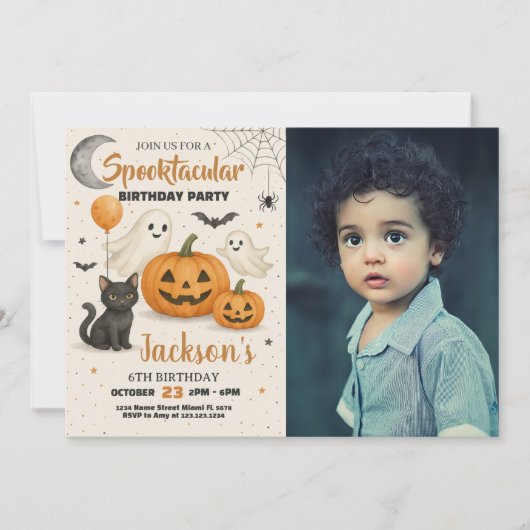 Invitation d'anniversaire Spooktacular Halloween (Devant)