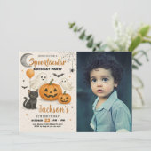 Invitation d'anniversaire Spooktacular Halloween (Debout devant)