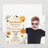 Invitation d'anniversaire Spooktacular Halloween (Devant / Derrière)
