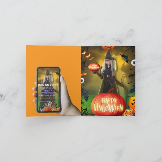 Invitation d'anniversaire Spooktacular Halloween (Intérieur)