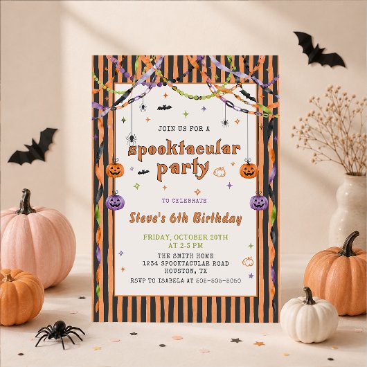 Invitation d'anniversaire Spooktacular Halloween