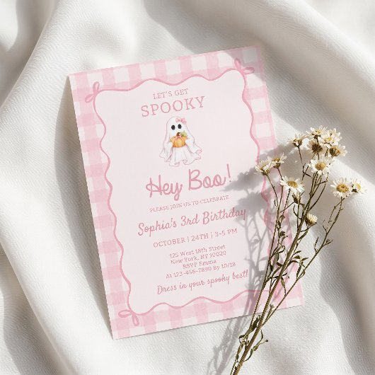 Invitation d'anniversaire Spooky Hey Boo