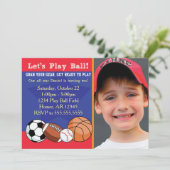 Invitation d'anniversaire sportive (Debout devant)