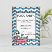 Invitation d'anniversaire squelette flottant à la  (Debout devant)