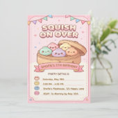 Invitation d'anniversaire Squish On Over (Debout devant)