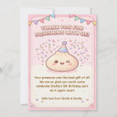 Invitation d'anniversaire Squish On Over (Dos)