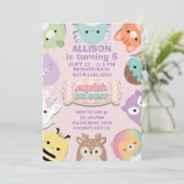 Invitation d'anniversaire Squishmallow (Debout devant)