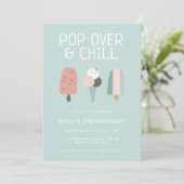 Invitation d'anniversaire Summer Pop Over & Chill (Debout devant)