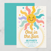 Invitation d'anniversaire Sunshine Baby (Devant / Derrière)