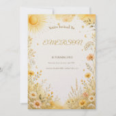 Invitation d'anniversaire Sunshine | Boho Chic Sun (Devant)