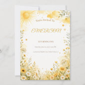 Invitation d'anniversaire Sunshine | Rayon de Sole (Devant)