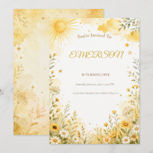 Invitation d'anniversaire Sunshine Rayon de Sole