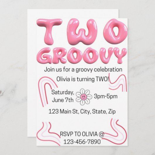 Invitation d'anniversaire Super (Devant / Derrière)