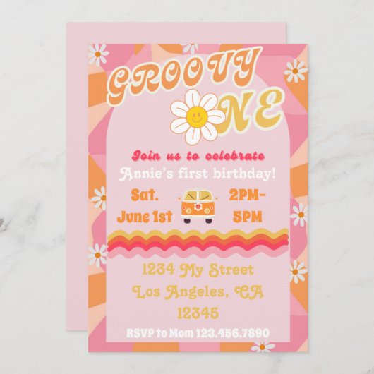 Invitation d'anniversaire super (Devant / Derrière)