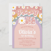 Invitation d'anniversaire super Retro Rainbow Dais (Devant)