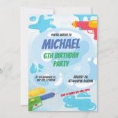 Invitation d'anniversaire Super Soaker (Devant)