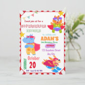 Invitation d'anniversaire Superhero (Debout devant)