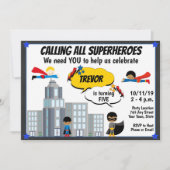 Invitation d'anniversaire Superhero (Devant)