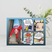 Invitation d'anniversaire Superhero (Debout devant)