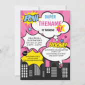 Invitation d'anniversaire Superhero (Devant)