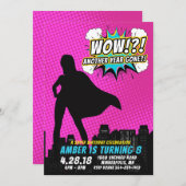 Invitation d'anniversaire Superhero (Devant / Derrière)