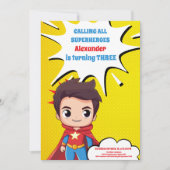 Invitation d'anniversaire Superhero (Devant)