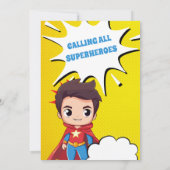 Invitation d'anniversaire Superhero (Dos)