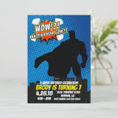 Invitation d'anniversaire Superhero (Debout devant)