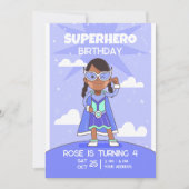 Invitation d'anniversaire Superhero, Anniversaire  (Devant)