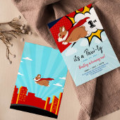 Invitation d'anniversaire Superhero Puppy