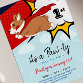 Invitation d'anniversaire Superhero Puppy
