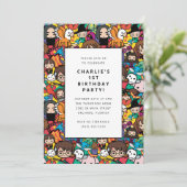 Invitation d'anniversaire sur le thème de Harry Po (Debout devant)