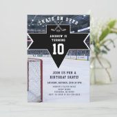 Invitation d'anniversaire sur le thème de hockey p (Debout devant)