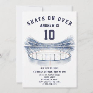 Invitation d'anniversaire sur le thème de hockey p