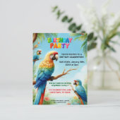 Invitation d'anniversaire sur le thème de la jungl (Debout devant)