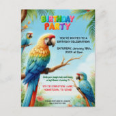 Invitation d'anniversaire sur le thème de la jungl (Devant)