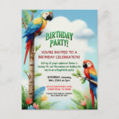 Invitation d'anniversaire sur le thème de la jungl (Devant)