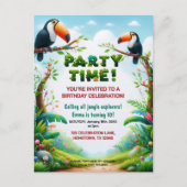 Invitation d'anniversaire sur le thème de la jungl (Devant)