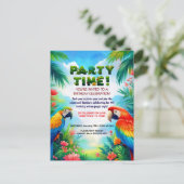 Invitation d'anniversaire sur le thème de la jungl (Debout devant)