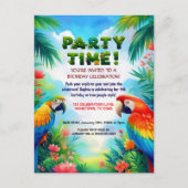 Invitation d'anniversaire sur le thème de la jungl (Devant)