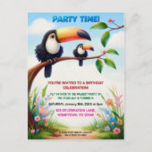 Invitation d'anniversaire sur le thème de la jungl (Devant)