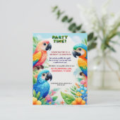 Invitation d'anniversaire sur le thème de la jungl (Debout devant)