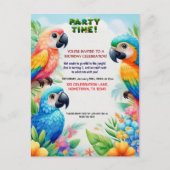 Invitation d'anniversaire sur le thème de la jungl (Devant)
