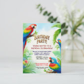 Invitation d'anniversaire sur le thème de la jungl (Debout devant)