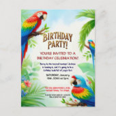Invitation d'anniversaire sur le thème de la jungl (Devant)