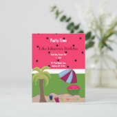 Invitation d'anniversaire sur le thème de la pastè (Debout devant)