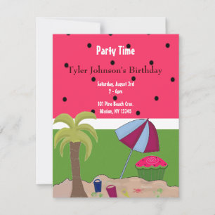 Invitation d'anniversaire sur le thème de la pastè